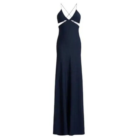 Ralph Lauren Purple Label Summer Navy Maxi Formal Dress ~ Medium ~ NWT ~OP$2,890 - Picture 1 of 6